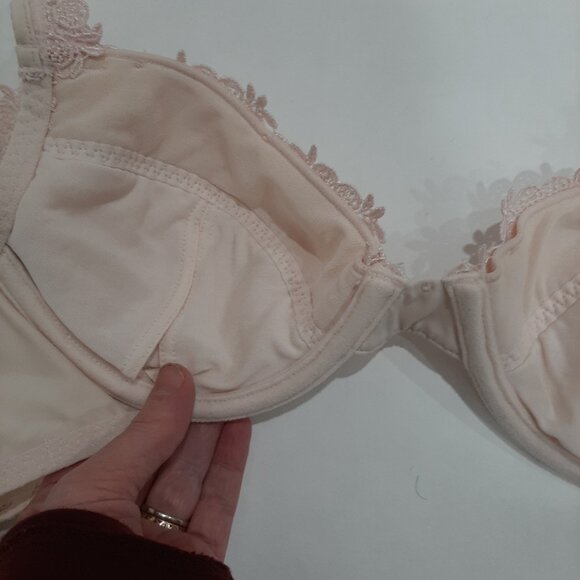 Vintage coquette fairycore satin crochet lace LA Senza bra - Picture 10 of 16